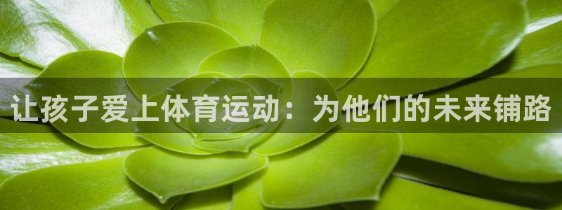让孩子爱上体育运动：为他们的未来铺路