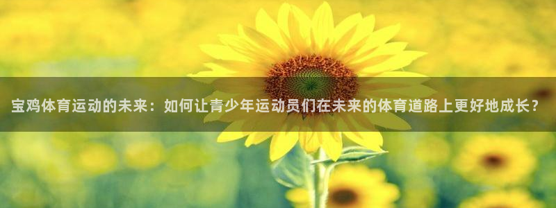 宝鸡体育运动的未来：如何让青少年运动员们在未来的体育道路上更好地成长？
